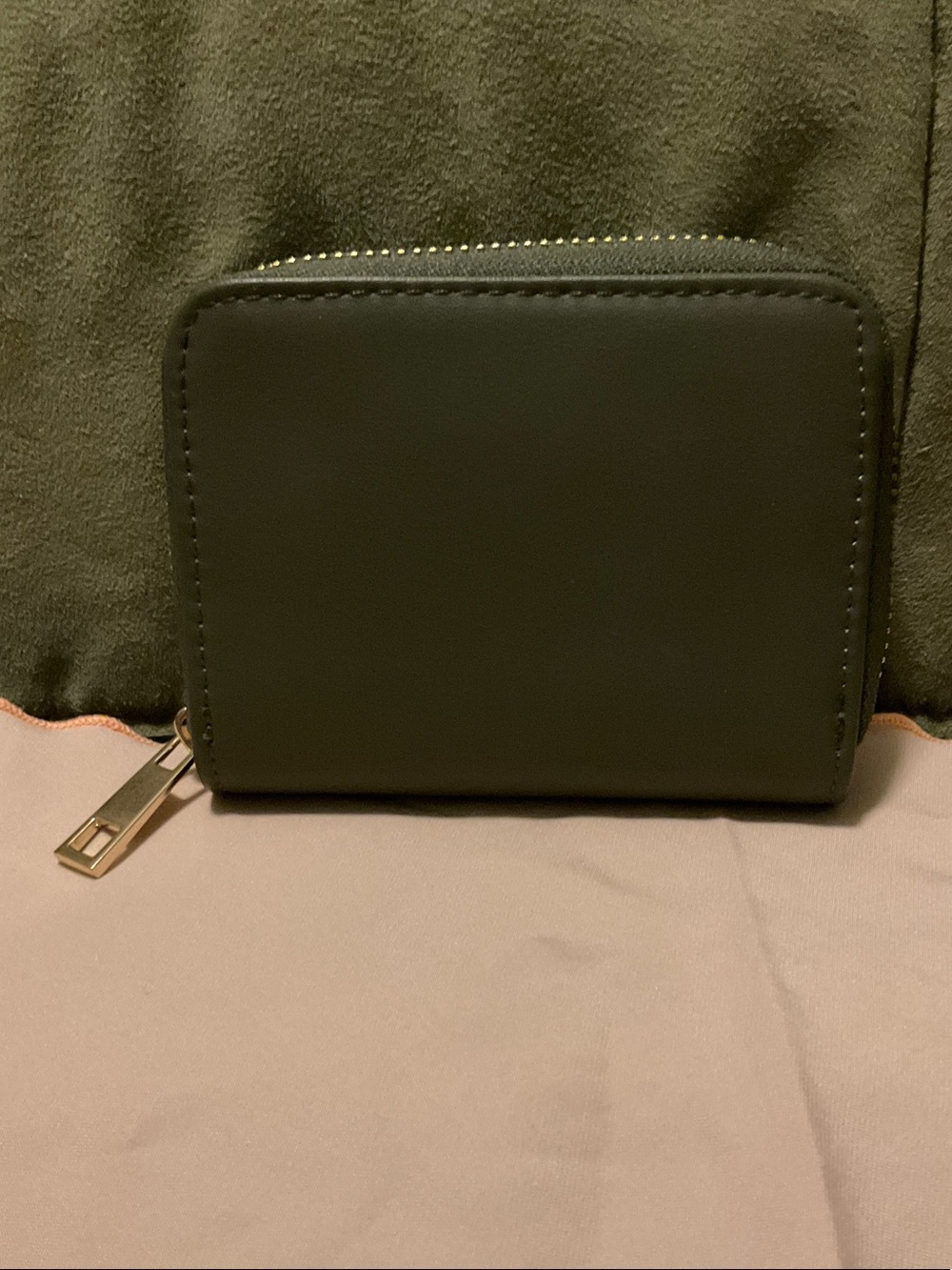a new day Olive Green Zip Around Card Wallet